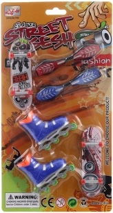 Zestaw fingerboardów i rolek dla dzieci