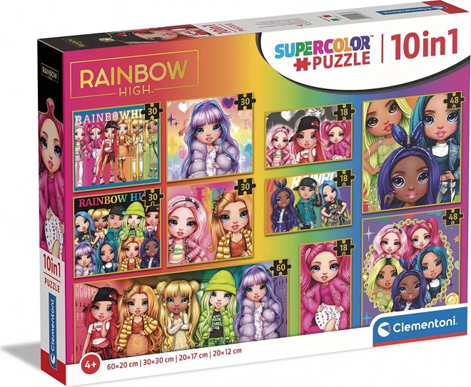CLEMENTONI Puzzle Rainbow High 10w1