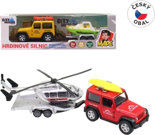 Auto z przyczepą 21 cm