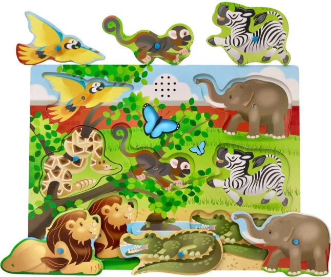 Dźwiękowe puzzle Zwierzęta z Zoo