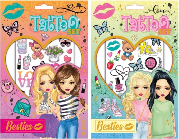 Zestaw tatuaży dla dzieci – 2 arkusze 20 × 13 cm (70+ tatuaży)
