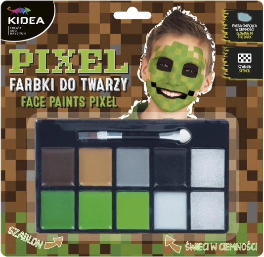 Zestaw farb do twarzy Kidea Minecraft Pixel - 1 szt.