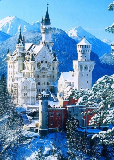 Malowanie po numerach Zamek Neuschwanstein 40 × 50 cm NORIMPEX