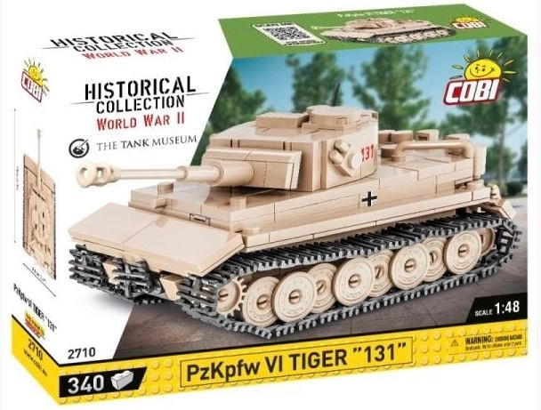 Klocki konstrukcyjne czołgu PzKpfw VI TIGER 131 w skali 1:48