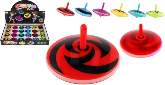 Świecący plastikowy bączek 6 cm – 6 kolorów