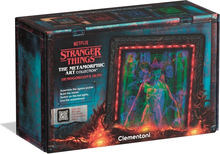 Świecące metamorfyczne puzzle Stranger Things: Polowanie na Demogorgona 520 elementów