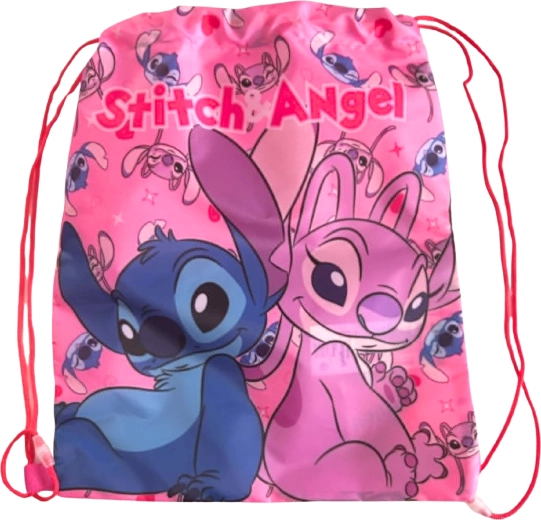 Dziecięcy worek na plecy Lilo & Stitch różowy 40 × 35 cm