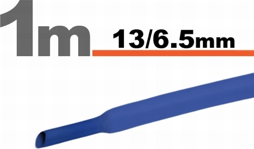 Niebieska koszulka termokurczliwa 13 / 6,5 mm