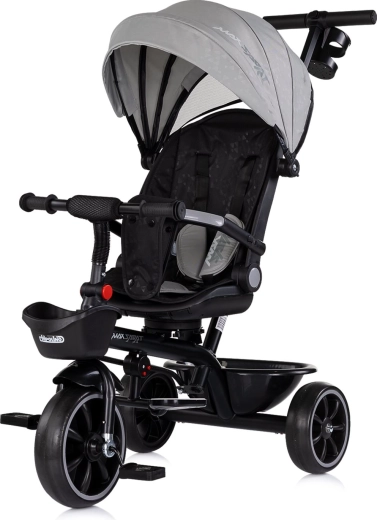 Chipolino trójkołowiec z daszkiem Max Sport 2w1 charcoal