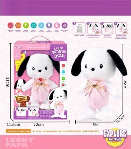 Uroczy piesek – nauka słów z nagrywaniem i chodzeniem