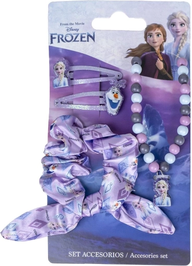 Dziecięcy zestaw akcesoriów Disney Frozen – spinki, gumka i naszyjnik