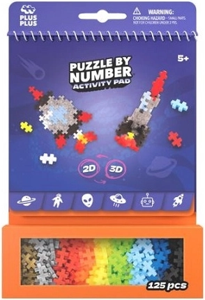 Plus-Plus Activity Pad Puzzle by Number kosmiczna konstrukcja 2D/3D, 125 elementów