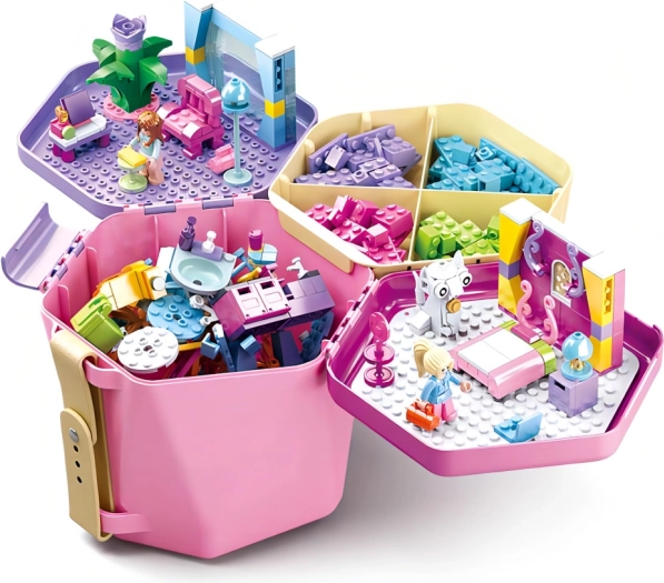 Sluban wiadro z klockami różowe