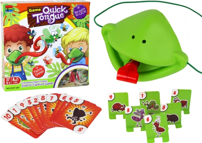 Zabawna gra zręcznościowa z szybkim językiem – Złap owadziego kameleona w masce