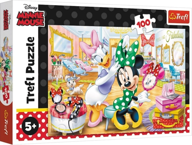 Puzzle 100 elementów – Minnie w salonie kosmetycznym DISNEY