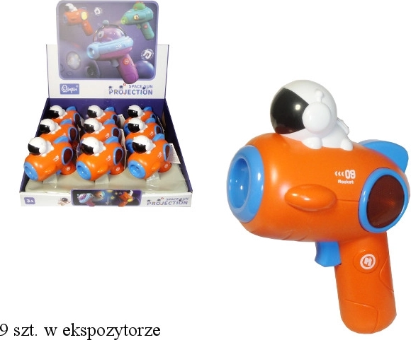 Dziecięcy pistolet z projektorem ze światłem i dźwiękiem