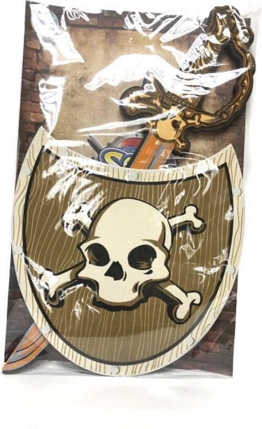 Piankowy miecz i tarcza pirat