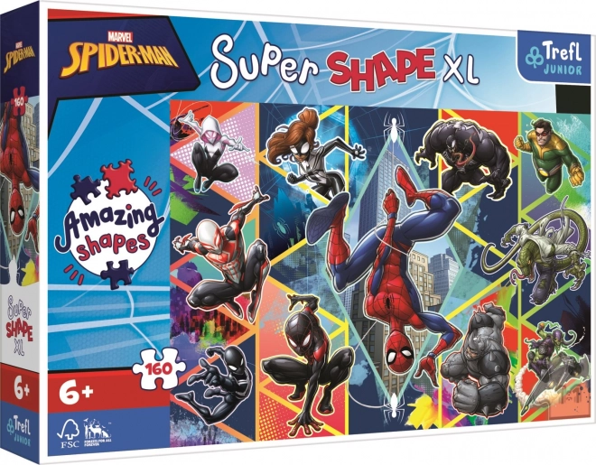 Puzzle 160 elementów XL Super Shape – dołącz do Spider-Mana