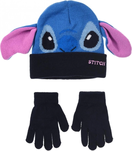 Dziecięca czapka i rękawiczki Lilo i Stitch