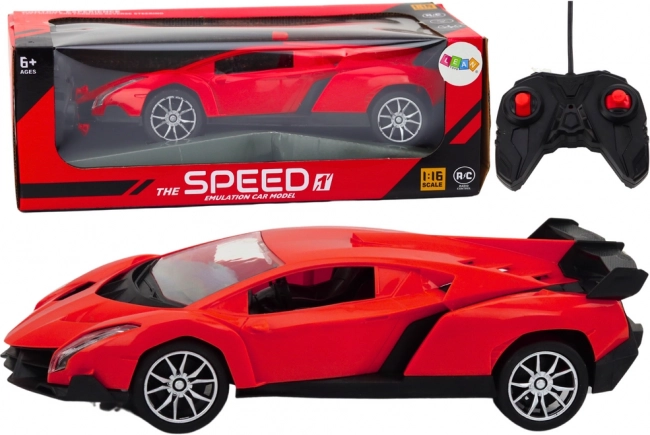 RC Auto 1:16 czerwony sportowy samochód zdalnie sterowany