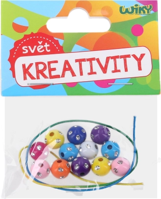 Kolorowe koraliki ze sznurkiem