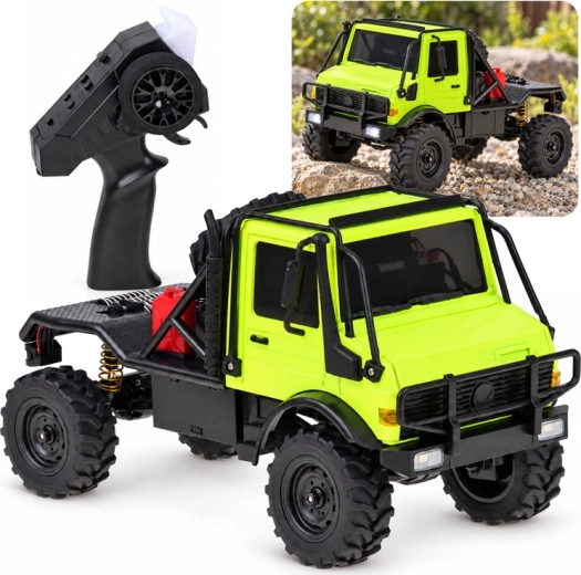 Zdalnie sterowany samochód terenowy MN Model U4000 4WD 1:18 ze światłami LED
