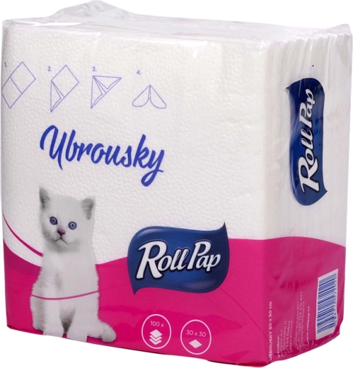 Papierowe serwetki 30 × 30 cm jednowarstwowe, 100 szt.