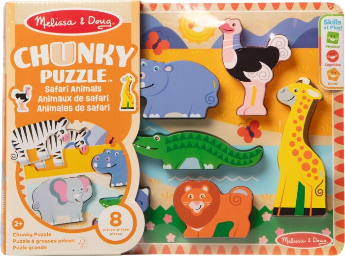 Drewniane puzzle chunky safari MELISSA & DOUG