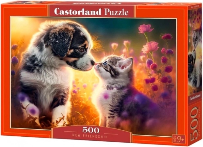 Puzzle 500 elementów CASTORLAND – nowe przyjaźnie (pies i kot)