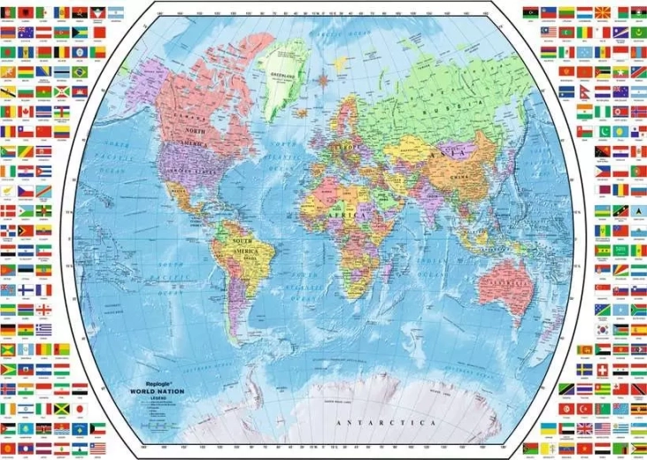 Puzzle Ravensburger polityczna mapa świata 1000 elementów
