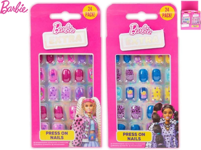 Zestaw naklejanych paznokci BARBIE dla dzieci