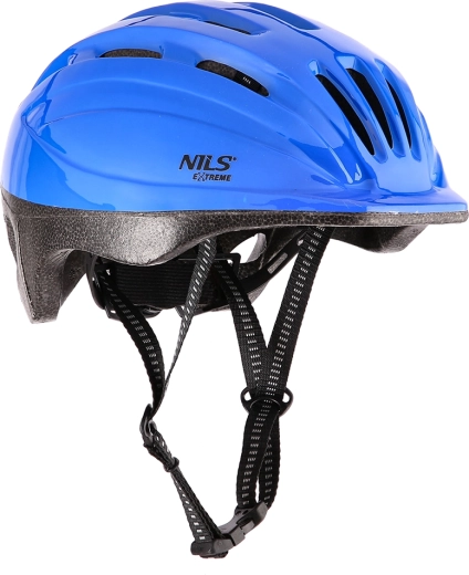 Kask rowerowy NILS Extreme niebieski – S (48–52 cm)