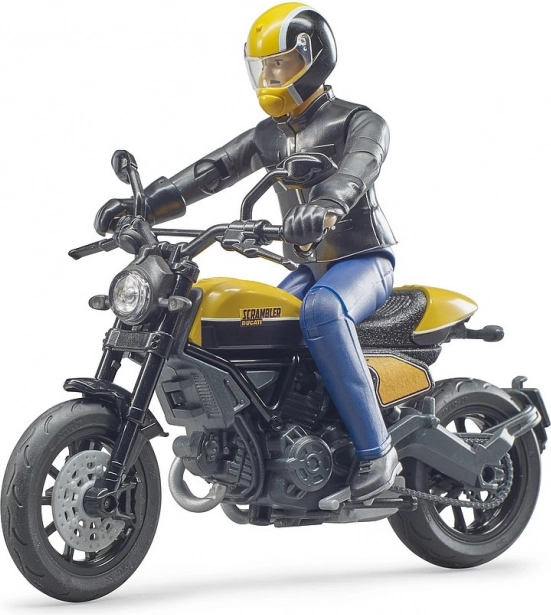 Bruder bworld motocykl Scrambler DUCATI Cafe Racer z jeźdźcem 1:16