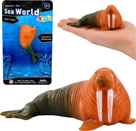 Gumowa realistyczna figurka morsа 13 cm