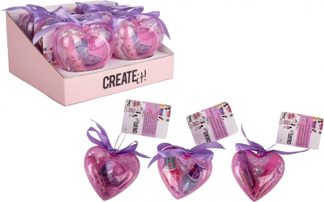 Zestaw kosmetyczny w kształcie serca