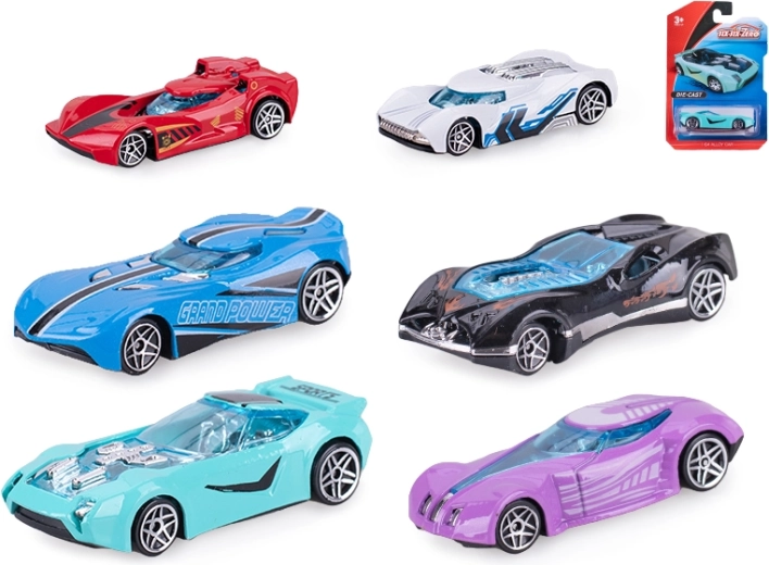 Metalowy samochodzik wyścigowy 8 cm z wolnym biegiem