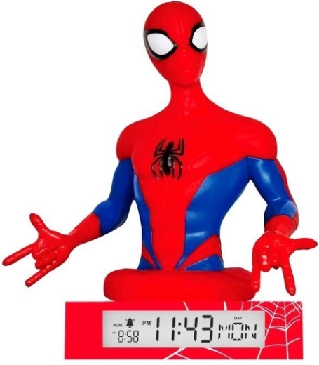Lampka 3D z budzikiem Spider-Man