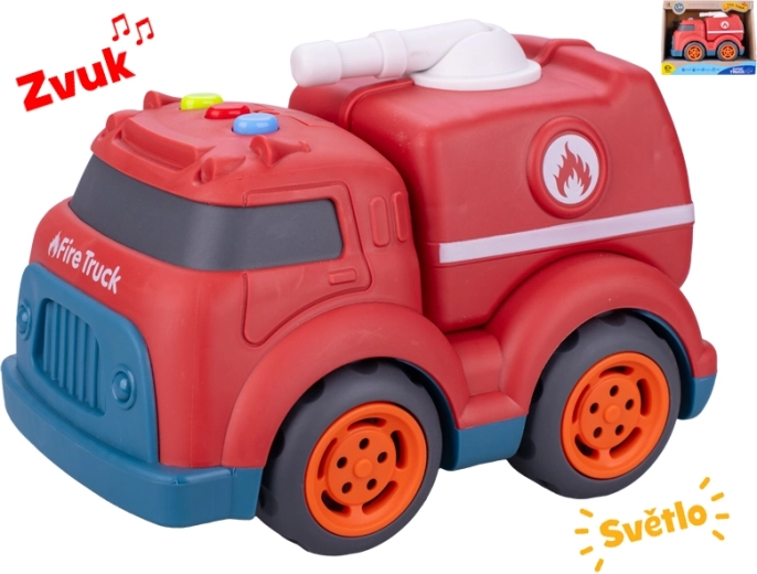 Wóz strażacki ze światłem i dźwiękiem 17 cm