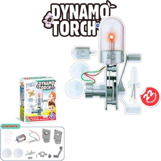 edukacyjny zestaw do budowy dynamo z lampką LED