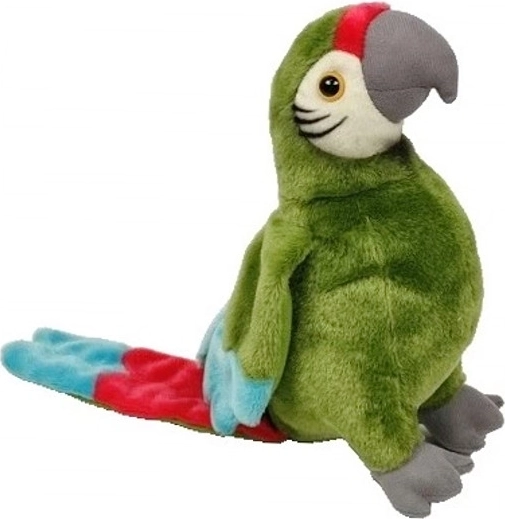 Oliwkowa pluszowa papuga ara 25 cm