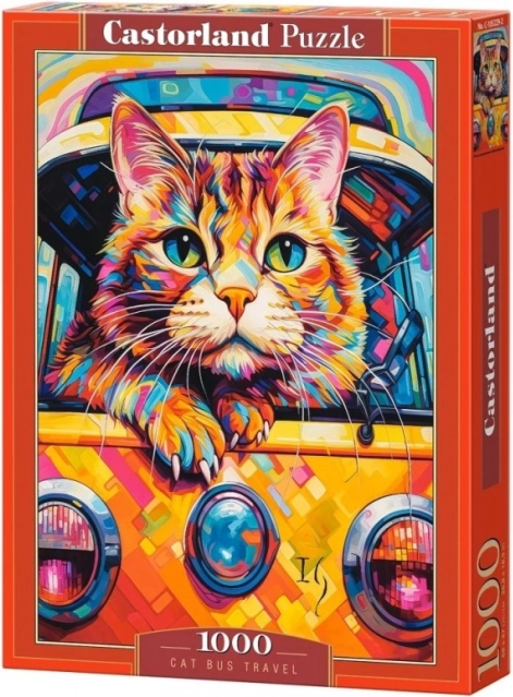 Puzzle 1000 elementów Cat Bus Travel