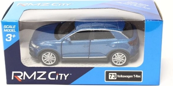 RMZ City Volkswagen T-Roc niebieski metalowy model z otwieranymi drzwiami