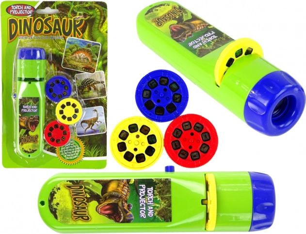 Latarka-projektor z dinozaurami i 24 slajdami