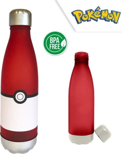 Pokémon butelka na napoje Pokéball 650 ml (soft touch), czerwona - 1 szt.