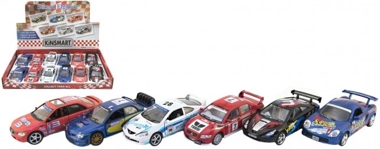 Kinsmart street fighter wyścigowe autka 13 cm z napędem na wstecz, 6 rodzajów