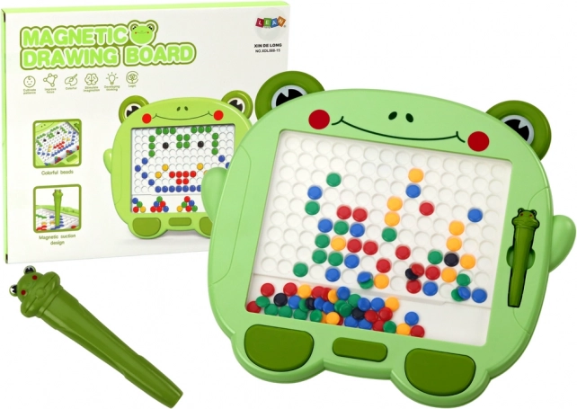 Edukacyjna magnetyczna tablica Frog Stylus Pad Puzzle Zielone Koralki