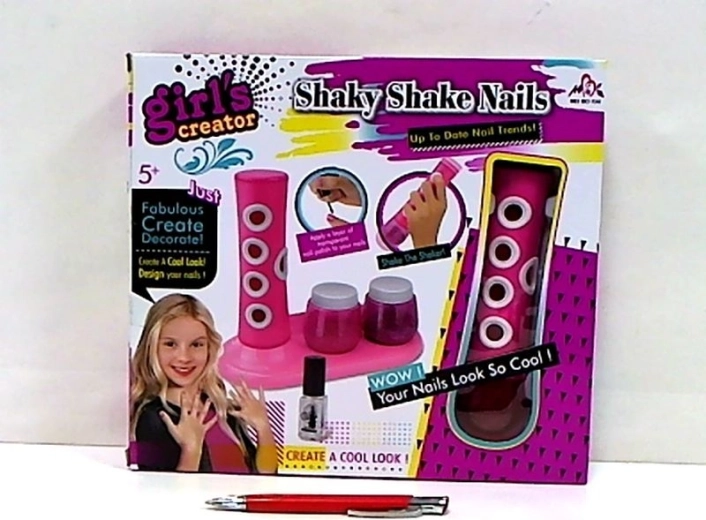 Zestaw do manicure dla dzieci z brokatem i shakerem
