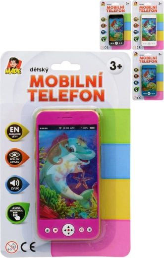Dziecięcy dotykowy telefon komórkowy z dźwiękiem w języku angielskim 14 cm - 1 sztuka