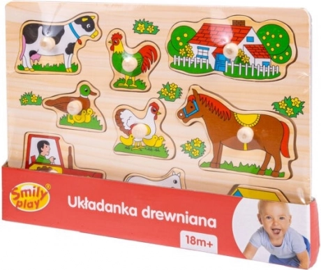 Drewniane puzzle Farma