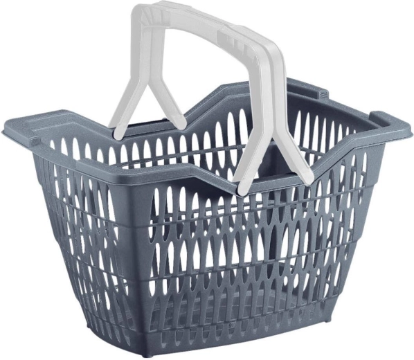 Koszyk zakupowy WILLY z 2 uchwytami, 14 l, plastik, mix kolorów